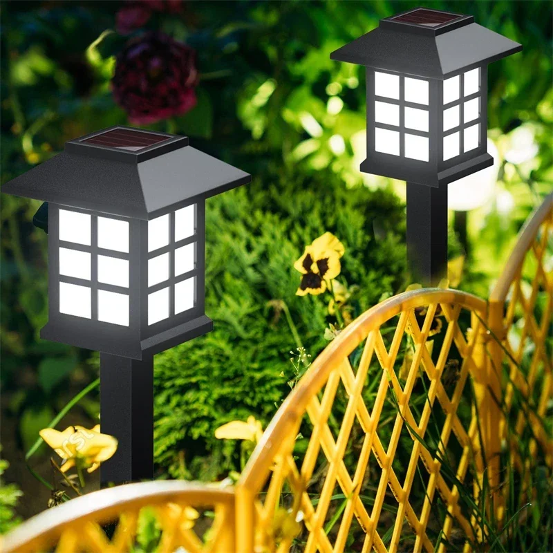 Title 6, LED Solar Pathway Lights Lawn Lamp Outdoor Sola...