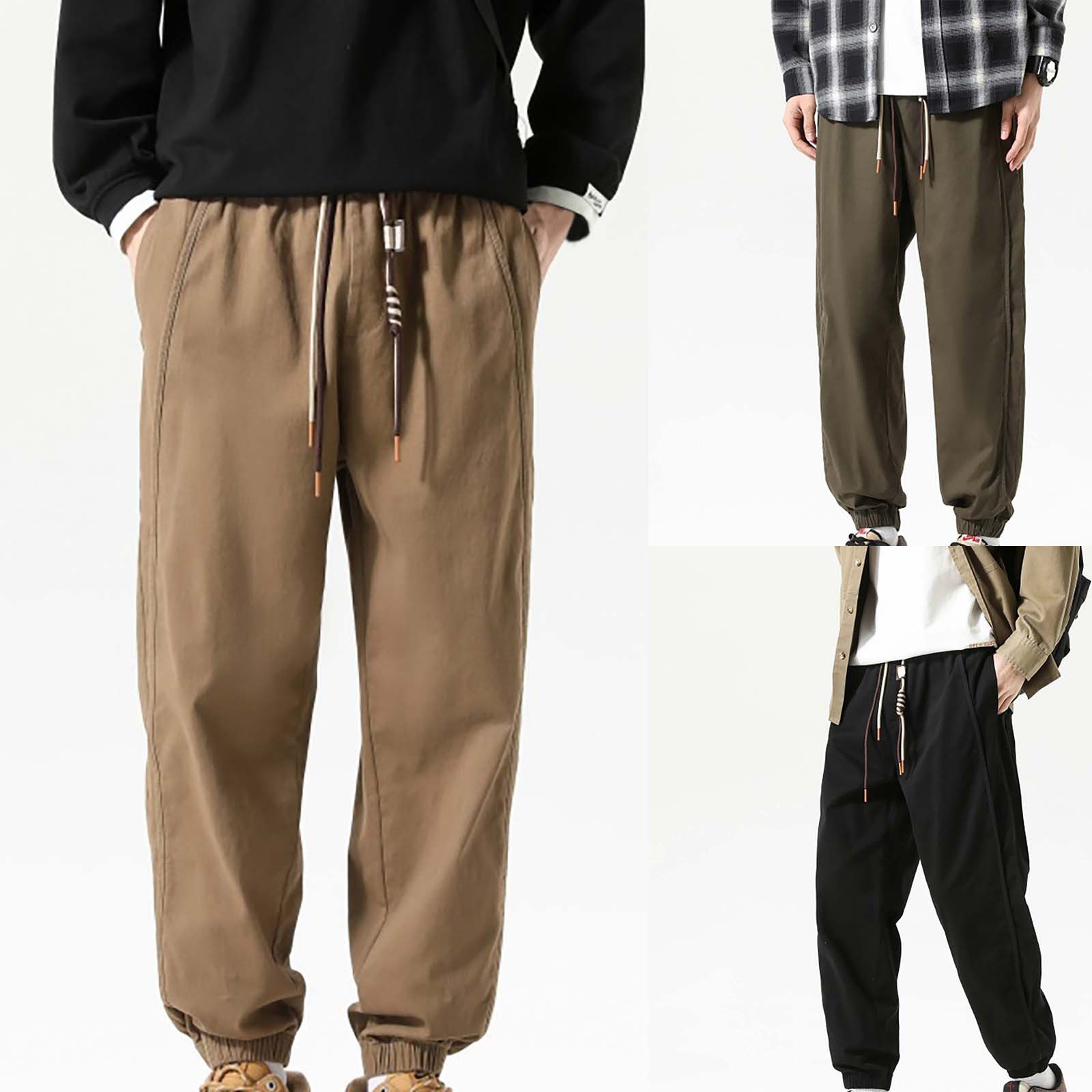 Description Picture 2 of itemWork Casual Pants Men'S Functional Leggings Outdoor Sporty Trousers Drawstring Pocket Running Jogger Pants For Man Ropa Hombre