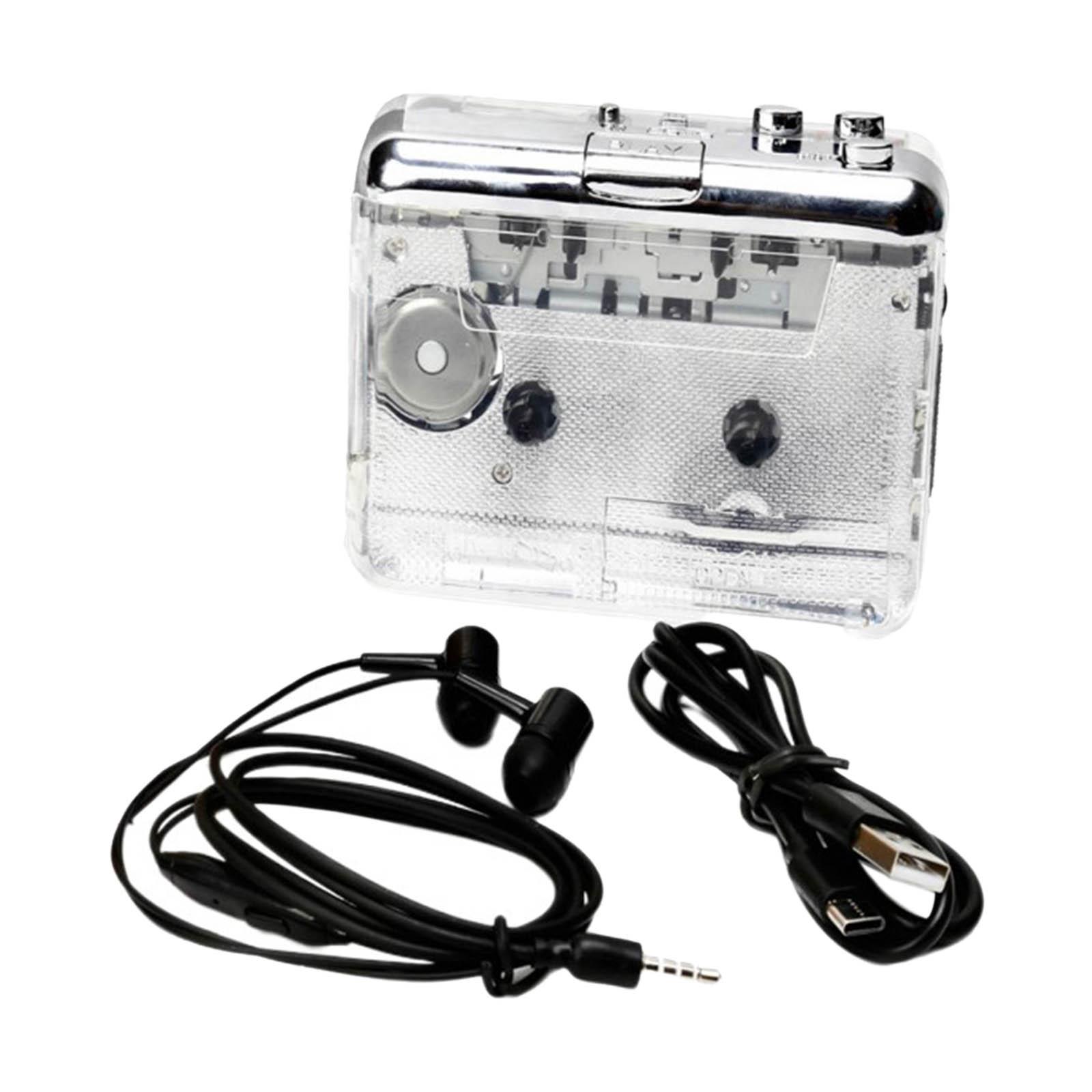USB Cassette Tape to MP3 CD Cassette Player with USB Cable Portable Convert Walkman Converter for Laptop PC Personal Computers
