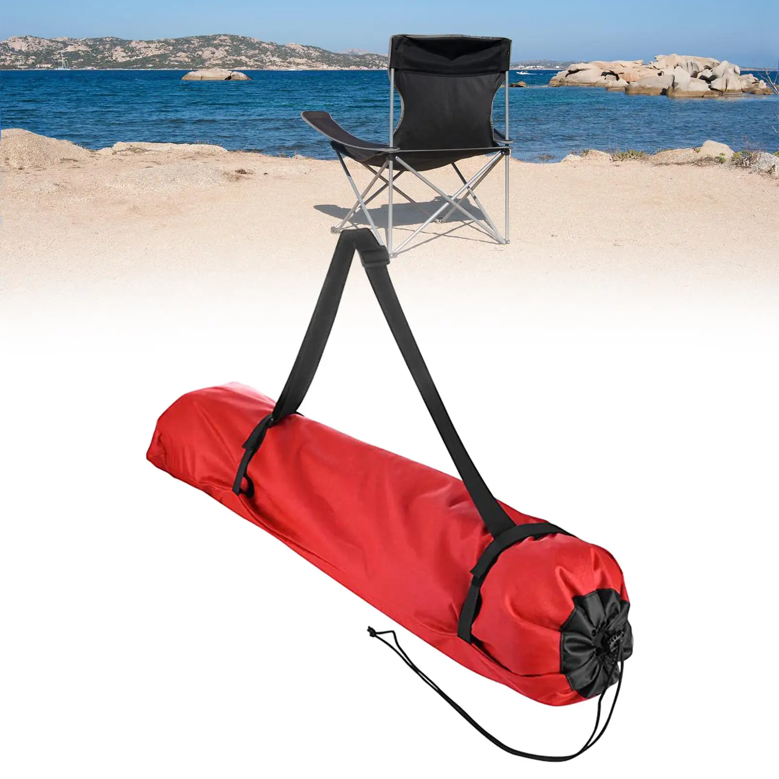 Camping Chair Replacement Bag, Wear Resistant Drawstring Opening Folding Chair Carry Bag for Beach Fishing Home BBQ Hiking