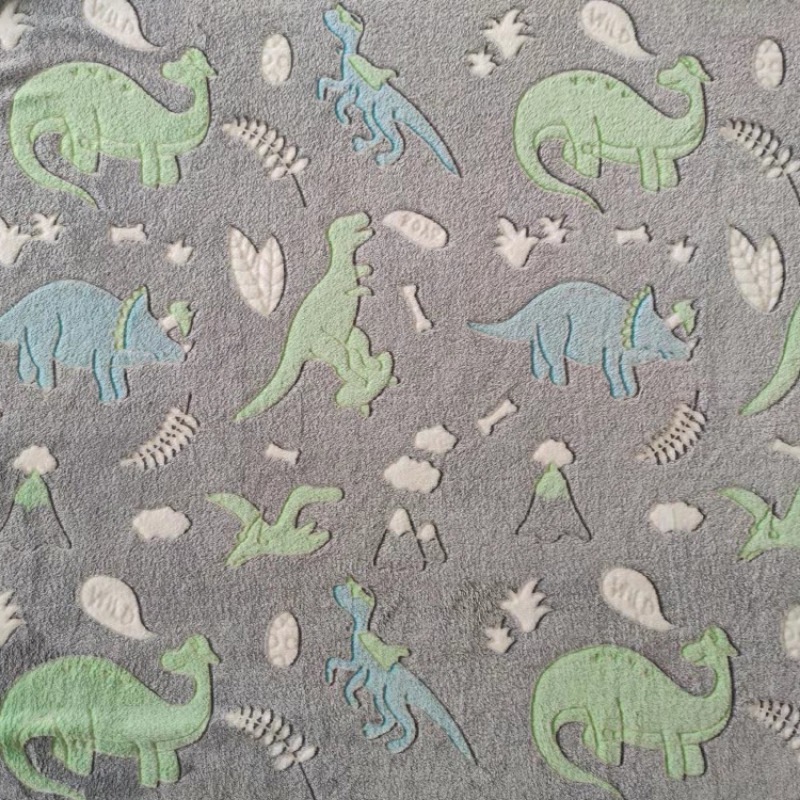 Title 14, Luminous Unicorn Dinosaur Throw Blanket for Gir...