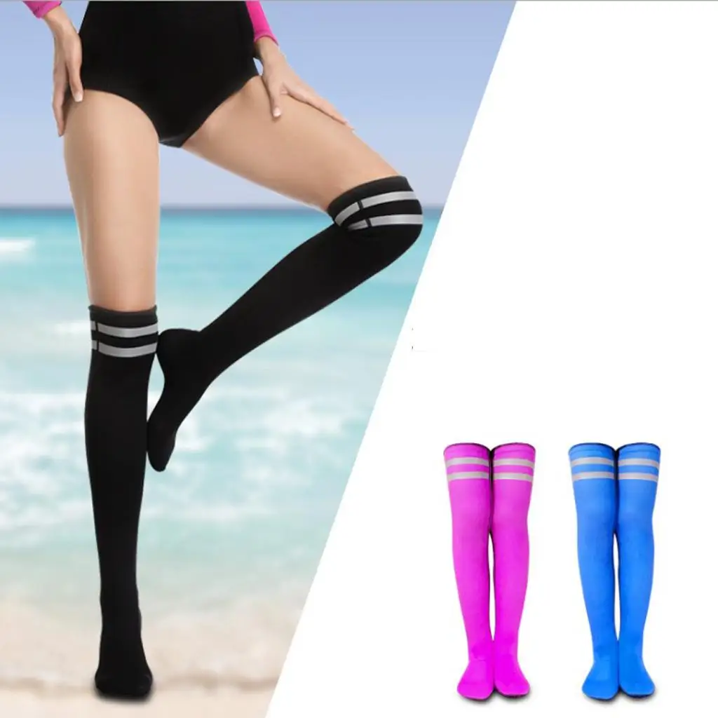 Neoprene Diving Socks Booties Stocking Thigh High Sock Shoes Dive Gear Black