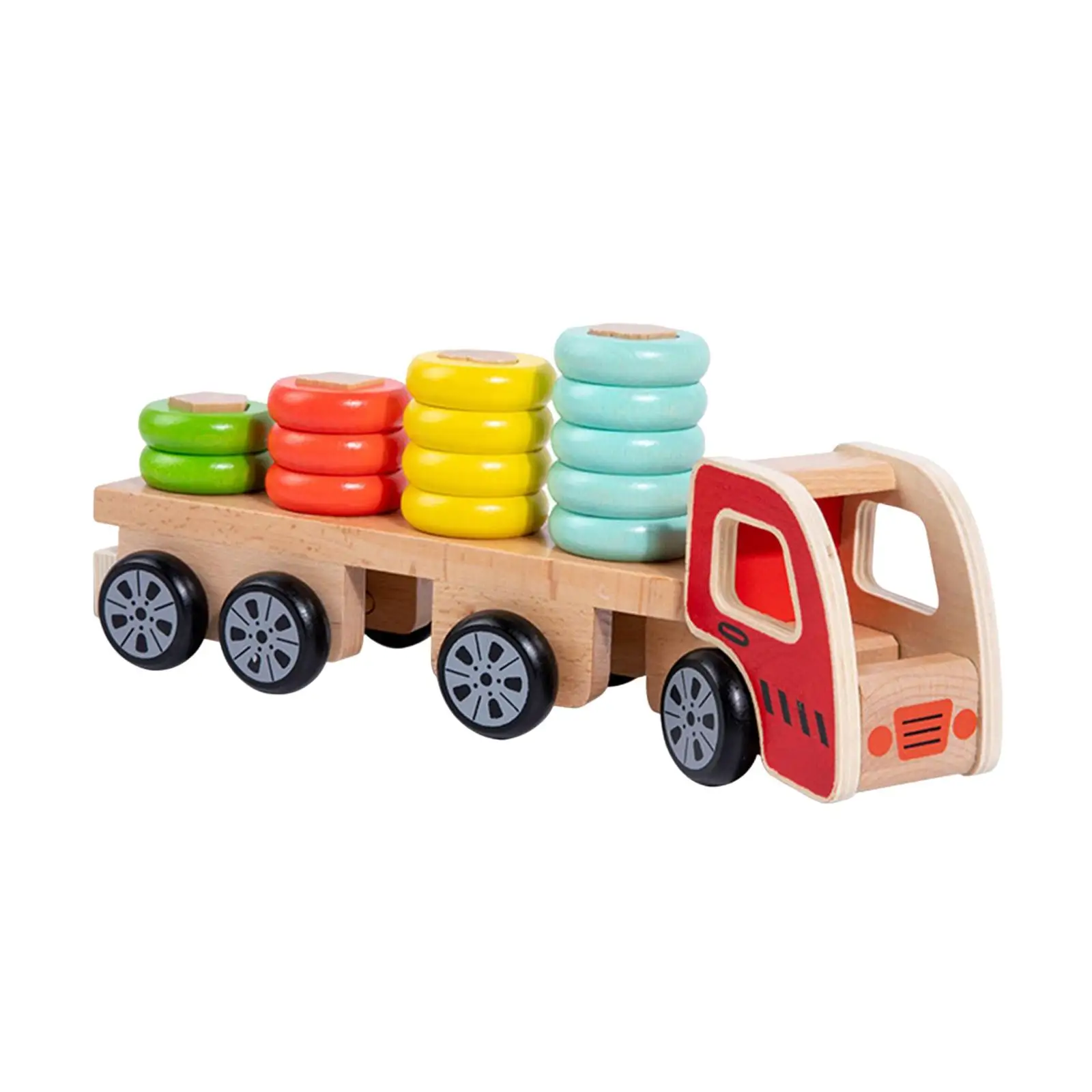 Classic Wooden Stacking Train Shape Sorting Wooden Toddler Toy for Toddlers Ages 2+ Girls Boys