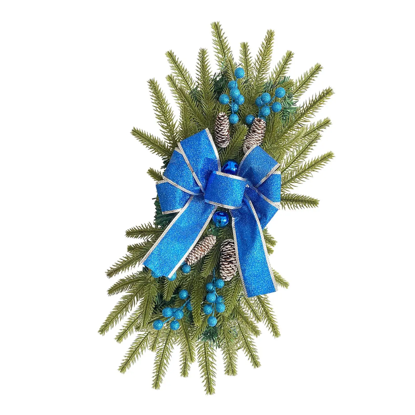 Pre Lit Stairway Swag Wall Hanging Ornament for Garden Holiday Corridor