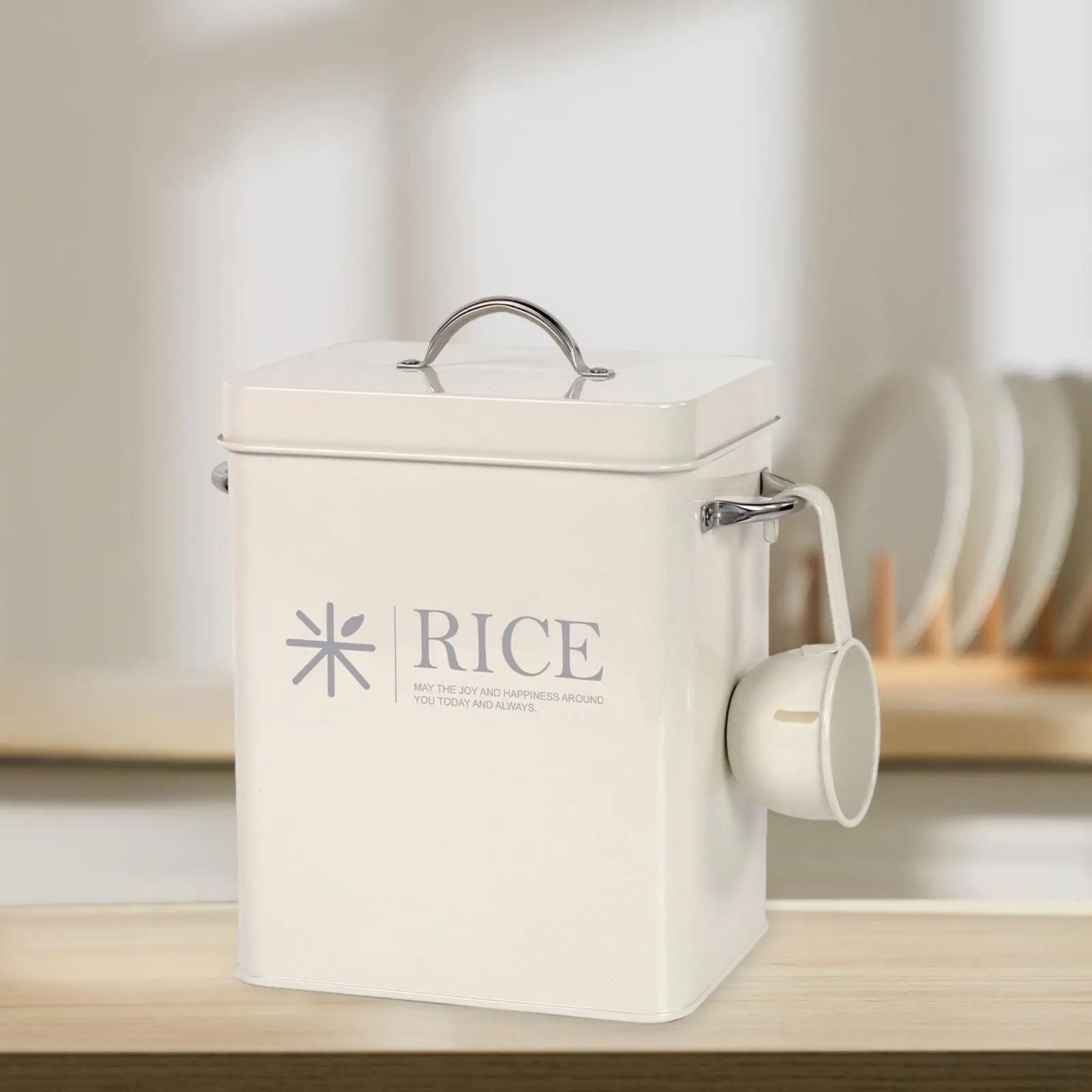 Metal Rice Storage Container Pots Sealed Food Storage Bin Laundry Pod Container for Counter Cooking Pantry Restaurant