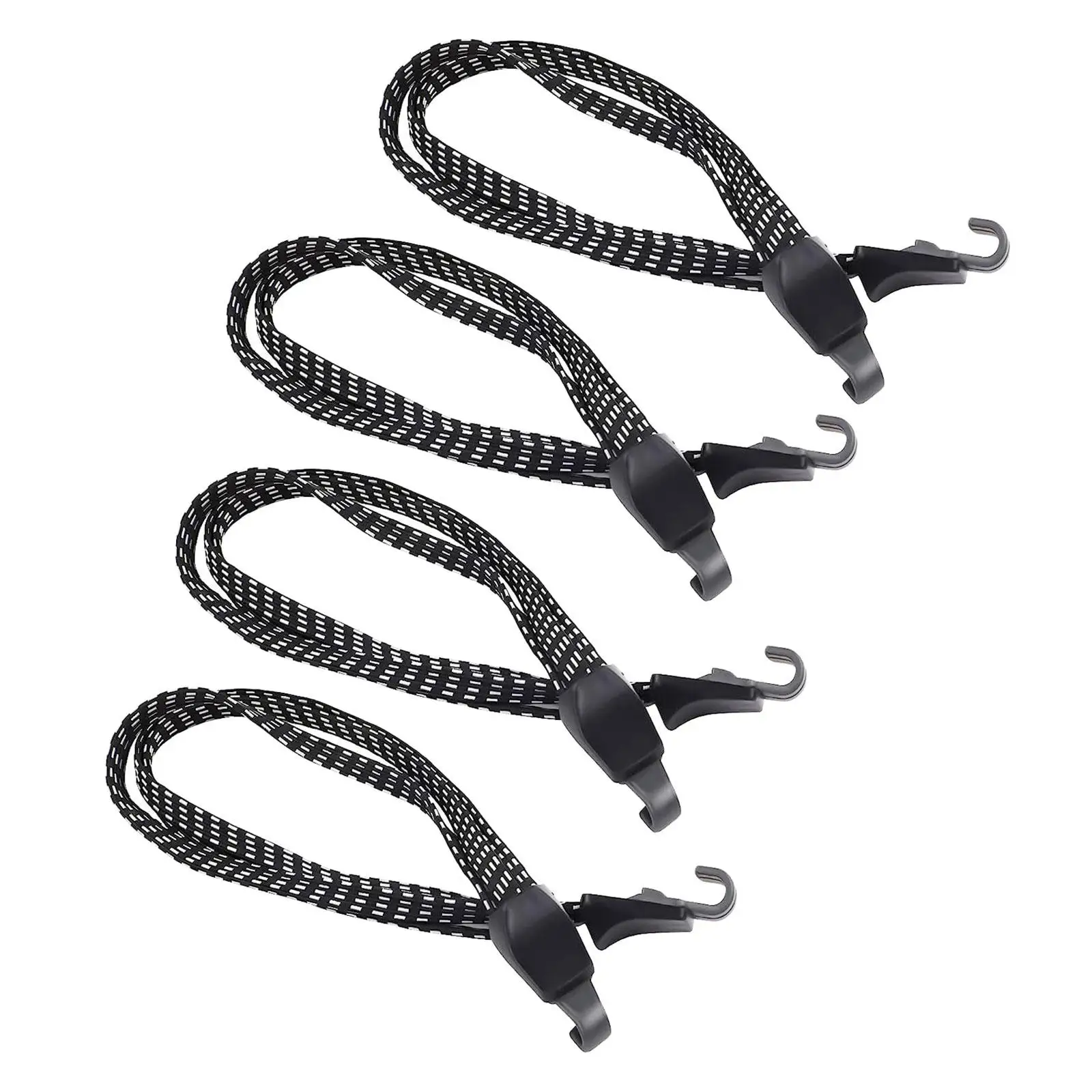 4Pcs Bike Luggage Rope 3 in 1 Strap Stretch Belt Motorcycle Luggage Rack Tie Down Straps for Bicycle Camping Cargo Cart Tie Down