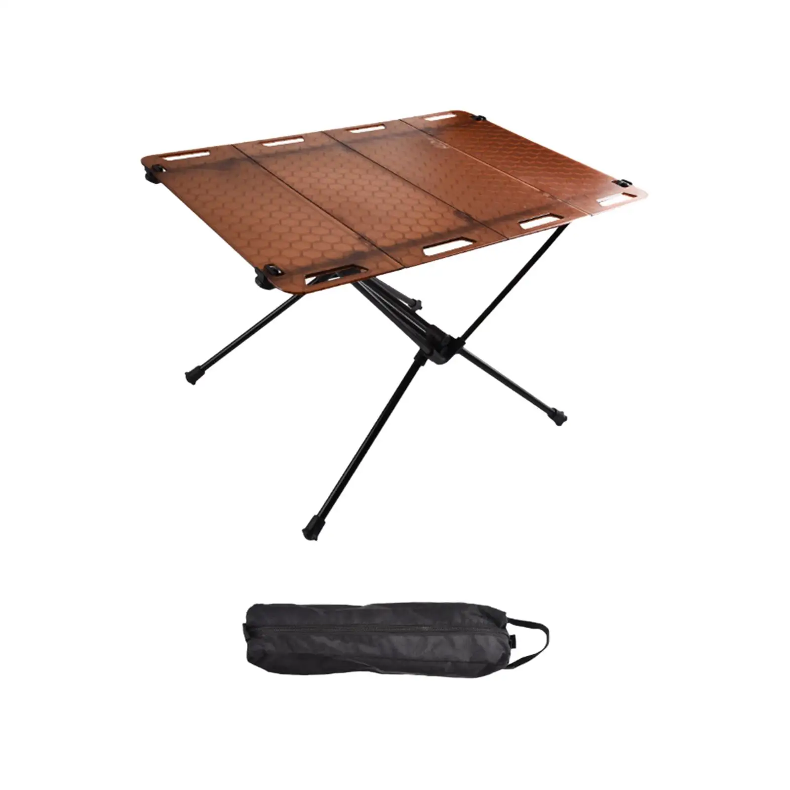 Folding Camping Table Furniture with Hole for Hanging Outdoor Foldable Table Camping Desk for Travel Backyard Fishing Hiking BBQ