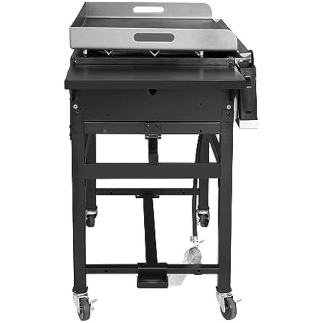 36 in. 4-Burner Flat Top Gas Grill Griddle Liquid Propane Outdoor Griddle  Station, 52,000 BTU in Black