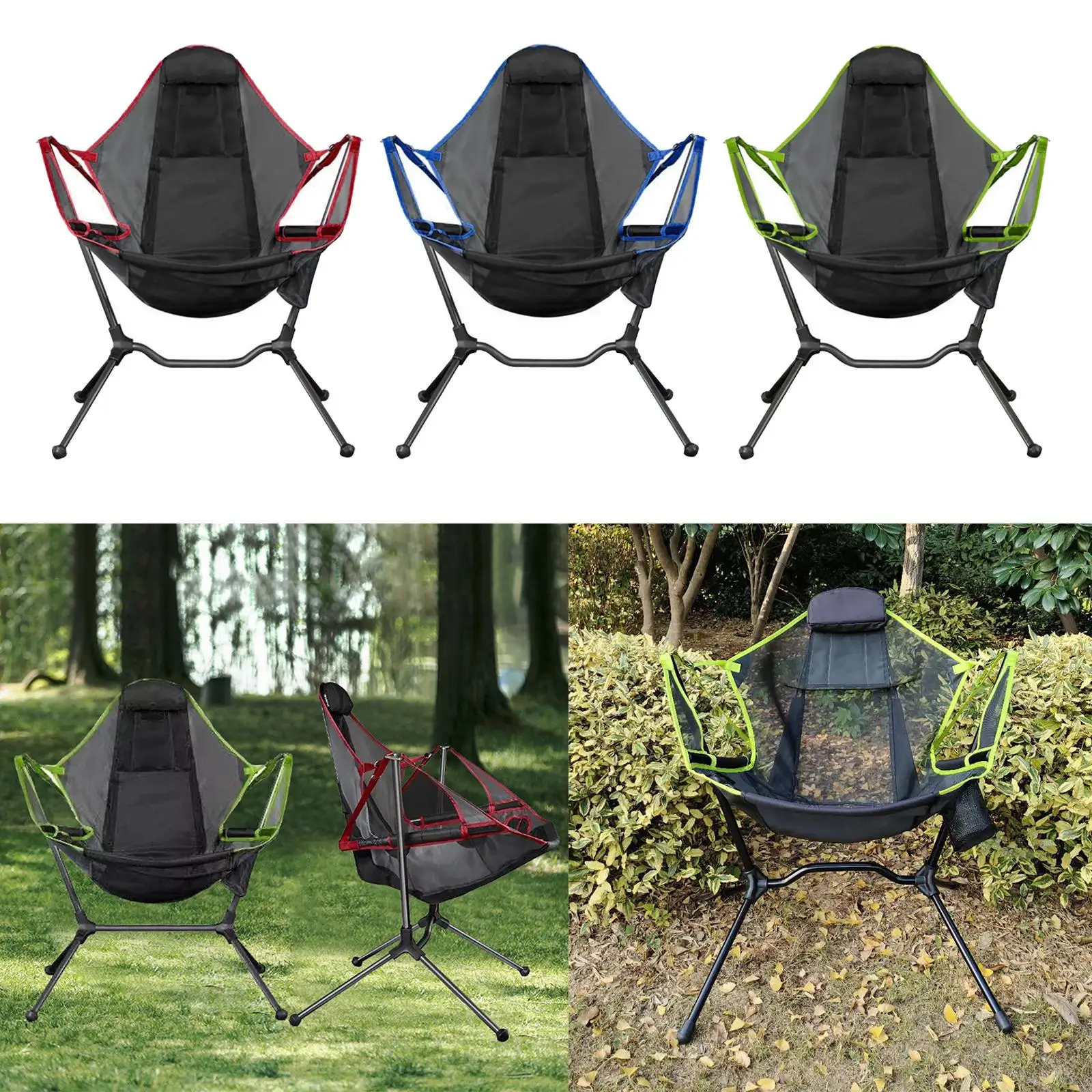 Camping Chair,     Chair Portable Folding Chair with Headrest for