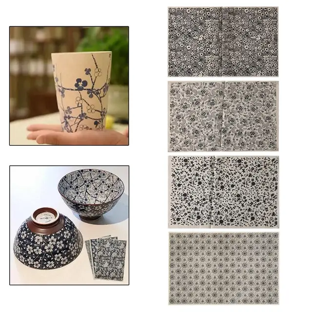 4x Ceramic Decals Pottery Ceramic Clay Glaze Underglaze Flower Paper Heat  Press Transfers Sheet 53cmx37cm Diy Transfer Paper - Pottery & Ceramics  Tools - AliExpress