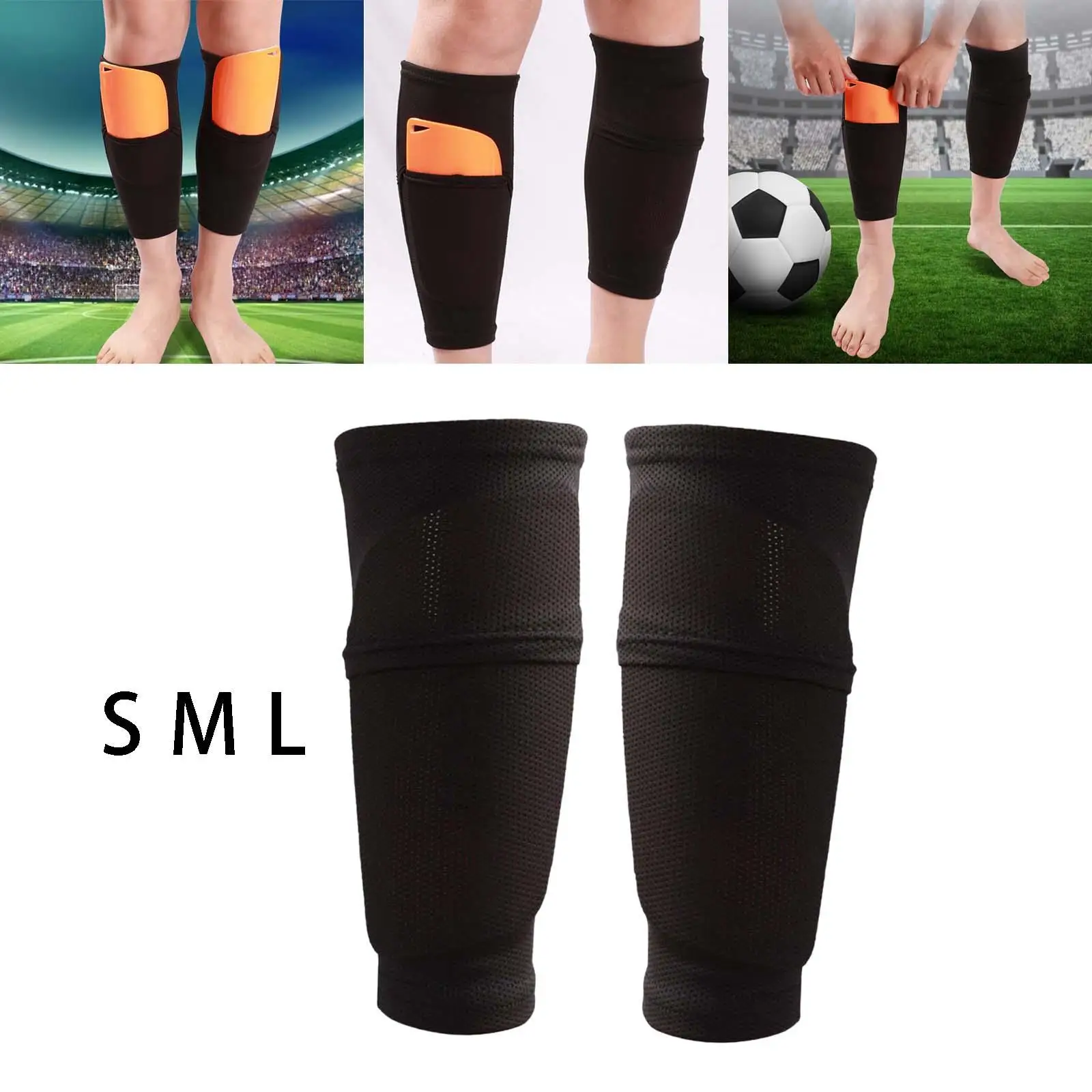 Soccer Football Shin Guards Guard Socks for Cycling Basketball Kicking Ball