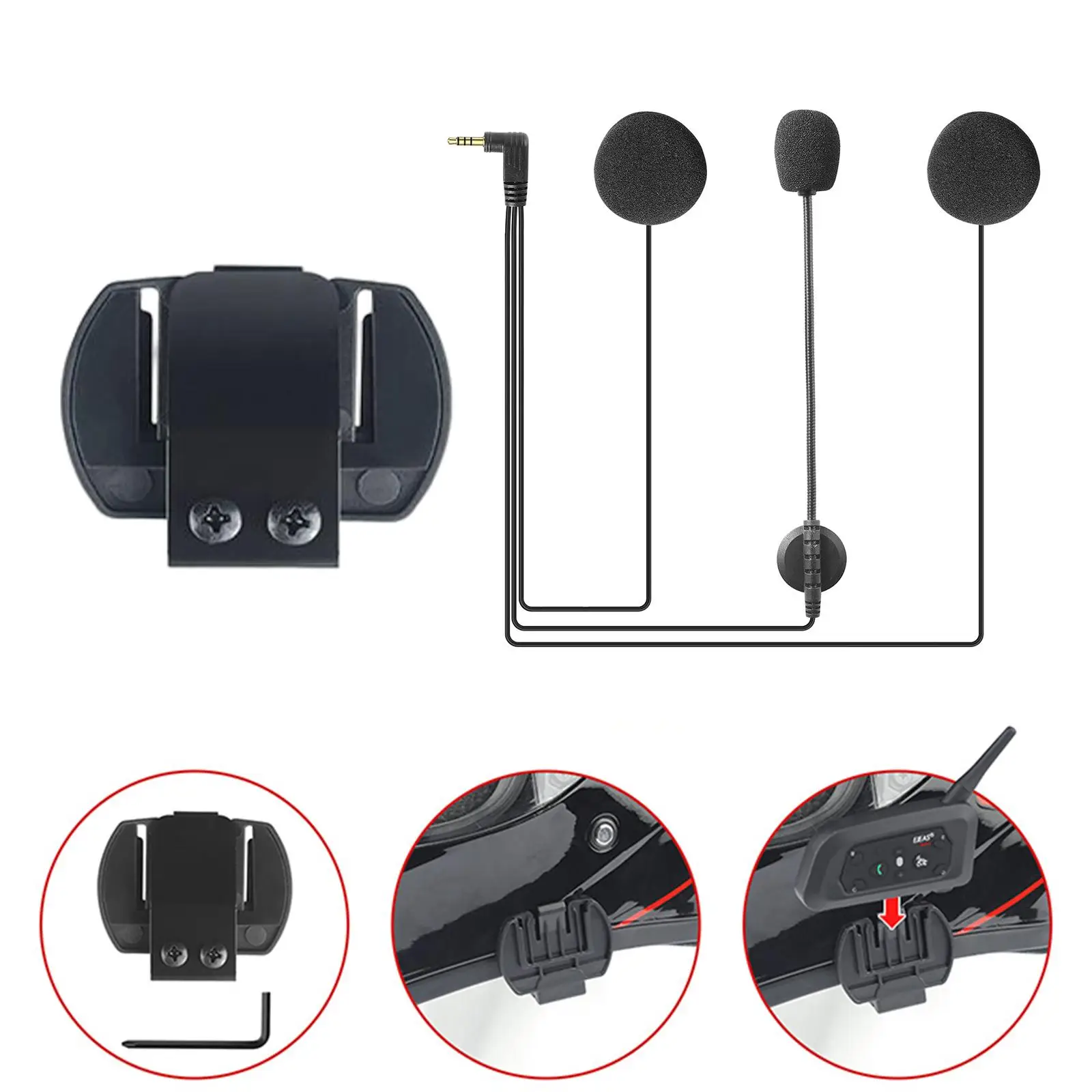 Motorcycle Helmet Intercom Earphone Headsets with Microphone Motorcycle Helmet for V4 V6