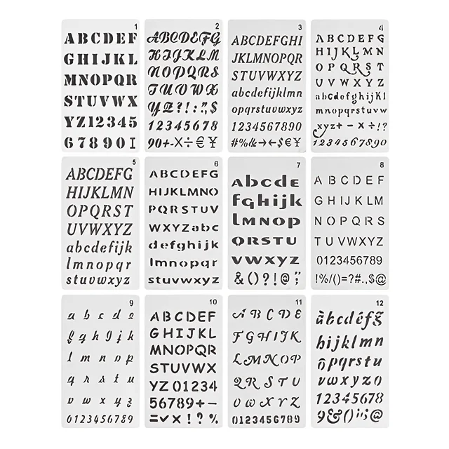 Free Printable Alphabet Stencils Templates  Alphabet Number Letter Stencil  - Hollow - Aliexpress