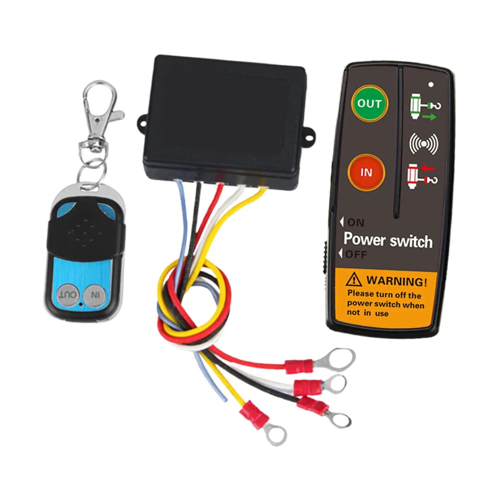 Winch Wireless Remote Control Switch Set Winch Remote Receiver Easily Install Winch Remote Control for Trailer UTV Vehicle