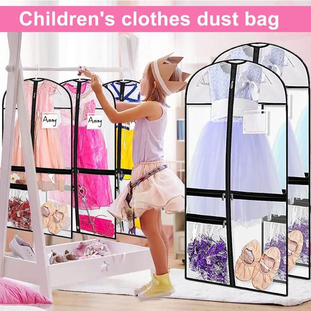 Cheer Bag 3-Pack Kids Dance Garment Bags Clear Pockets (24x40