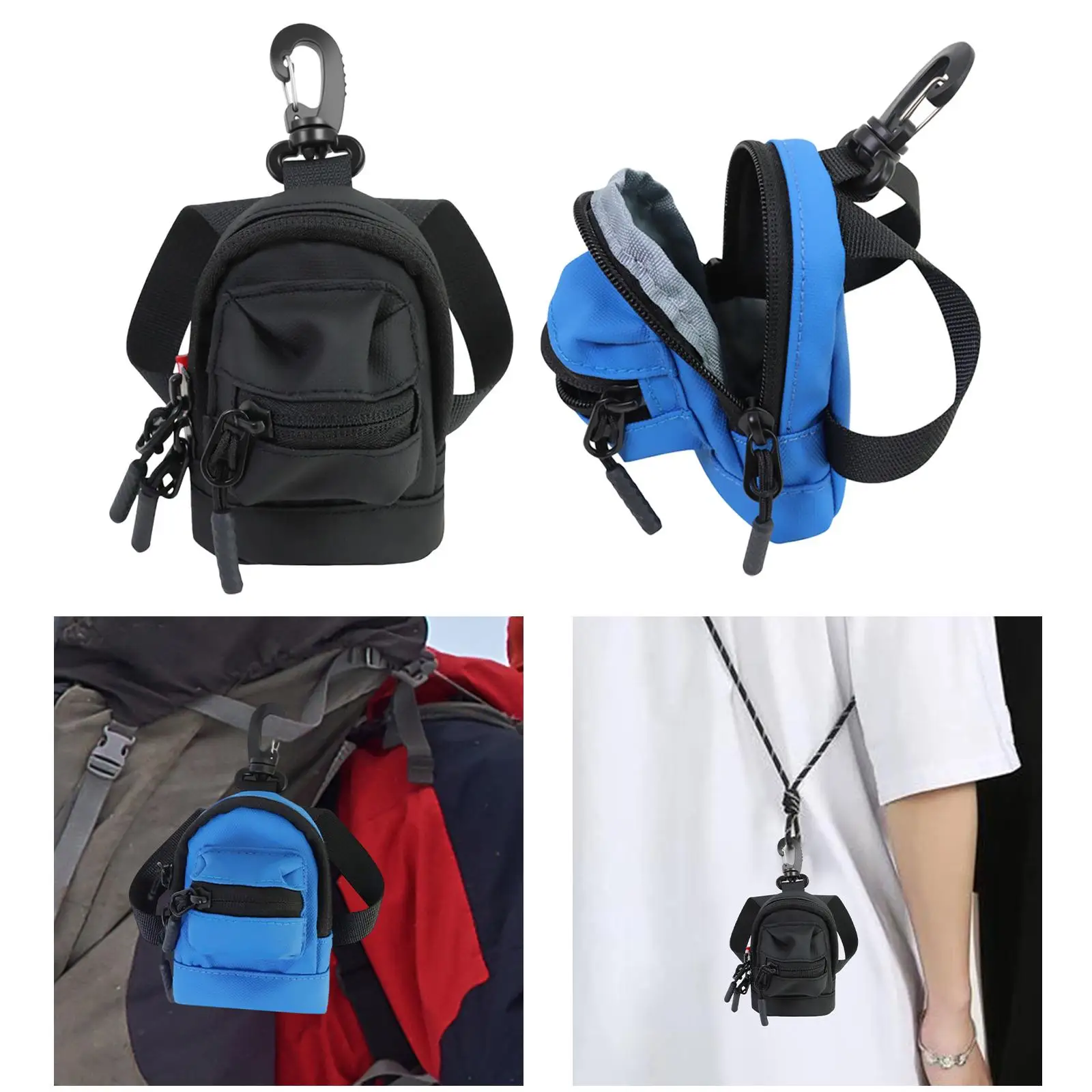 fashion Backpack Chest Bag Durable Casual Storage Pendant Key Purse with Long Strap Organizer for Outdoor Hiking Climbing