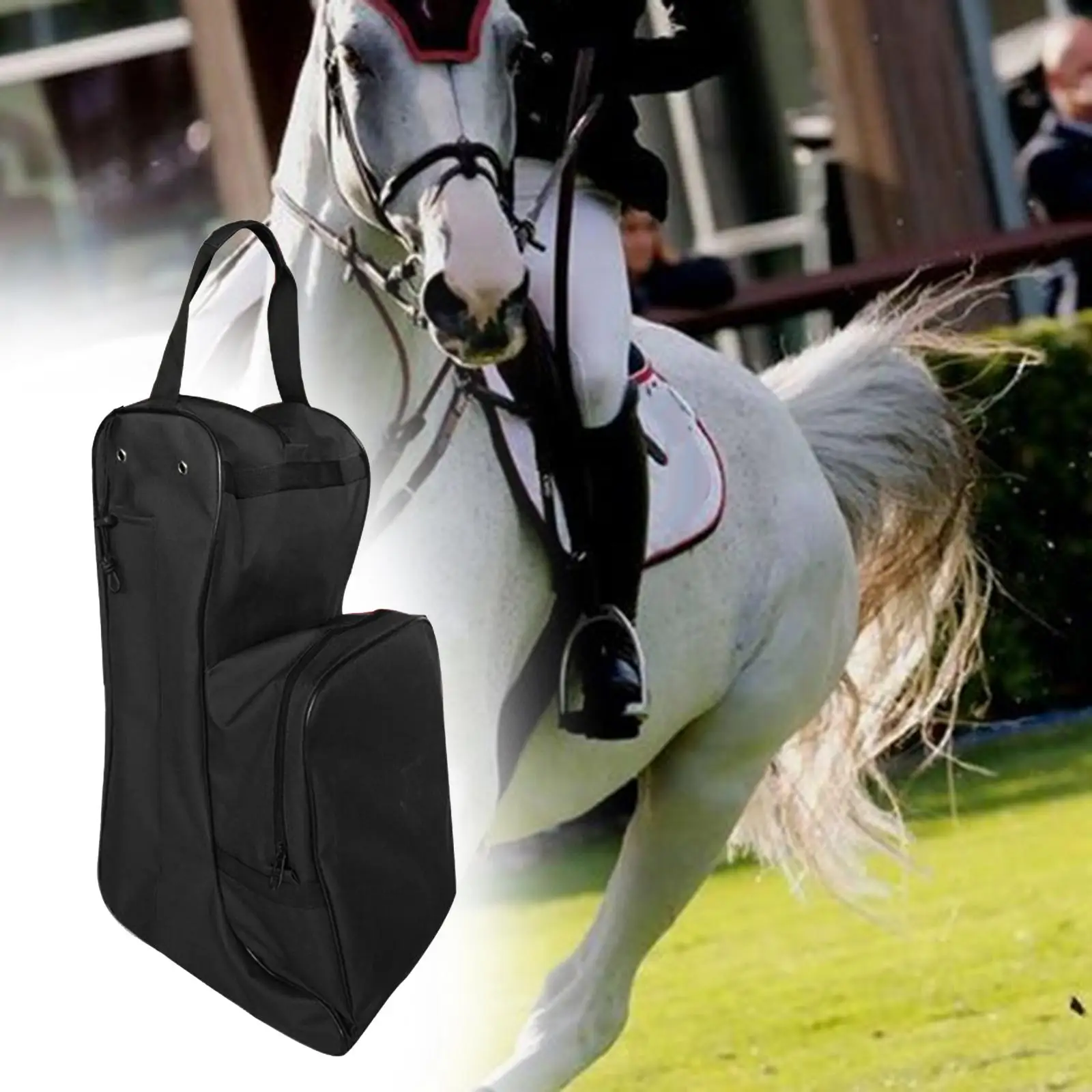 Equestrian Bag Boots Carry Bag Sturdy Lightweight Convenient with Pocket Waterproof for Travel Long Boots Sports