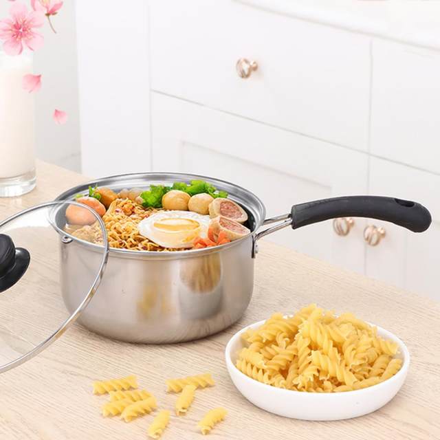 Dropship Induction Saucepan With Lid; 20cm/ 1.8L Milk Pan Non