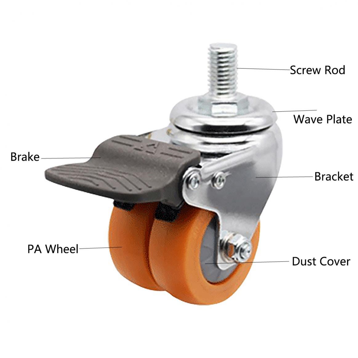 Roller Wheel para Platform Trolley, Acessórios para móveis, 1.5 