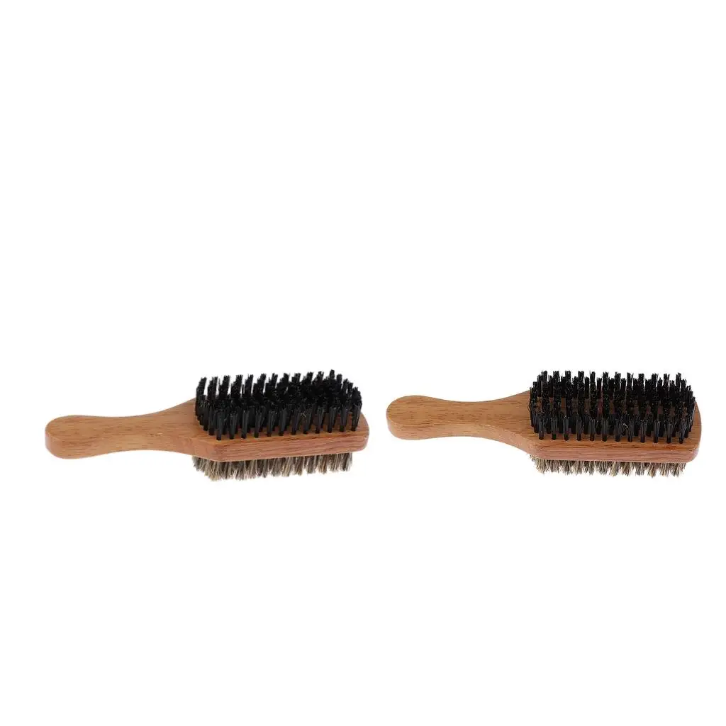2pcs Soft Bristles  Hair Brush For Thick &  Or Beard Medium Size
