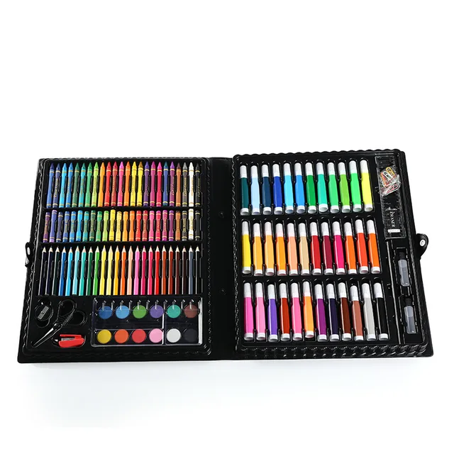 New 145PC Drawing Sets of Crayons Painting for Children Art School Supplies  Painting Pen Set Child Kids