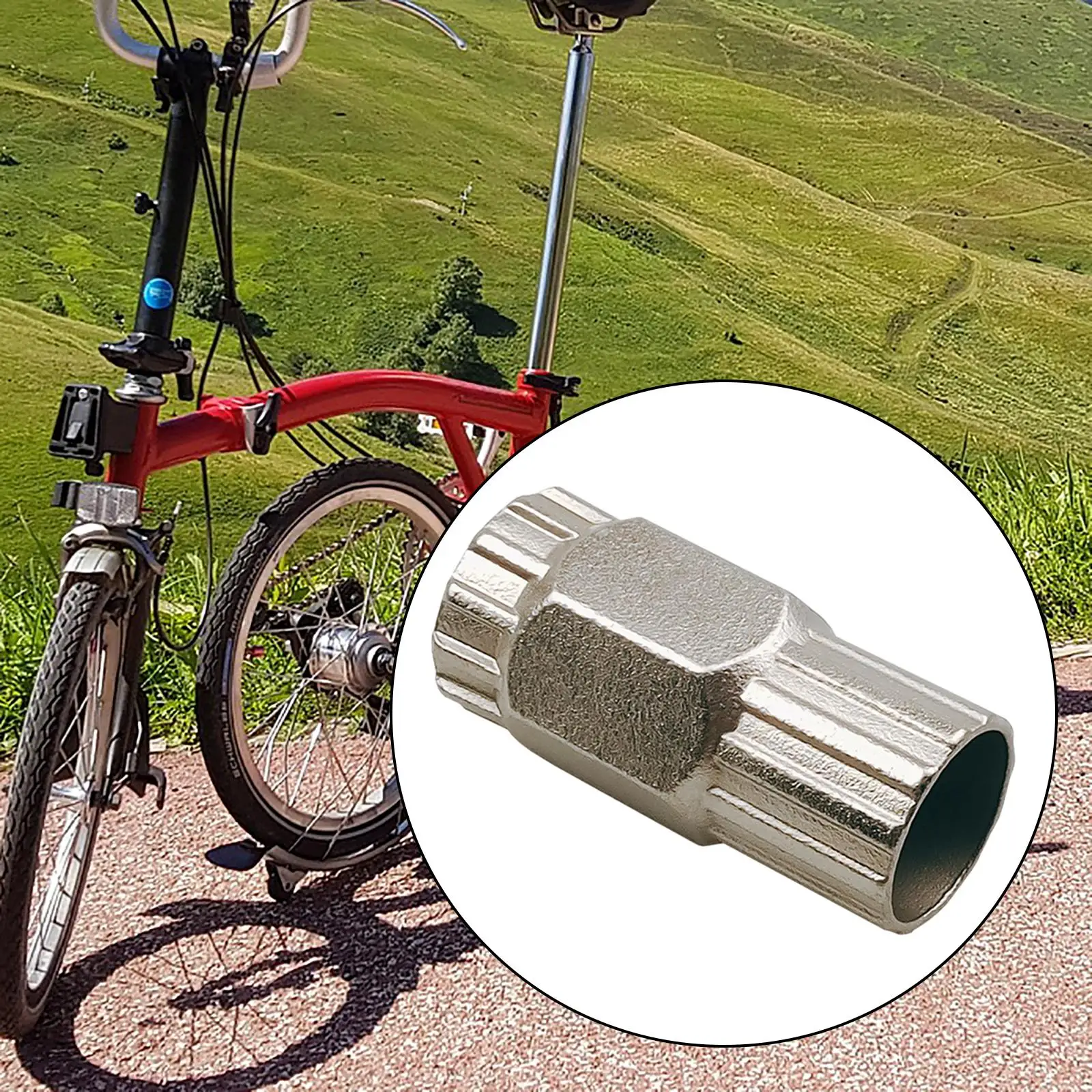Bicycle Lockring Freewheel Sleeve Bicycle Freewheel Remover Maintenance Steel Sprocket Sleeve Disassembly Tool for Home Riding
