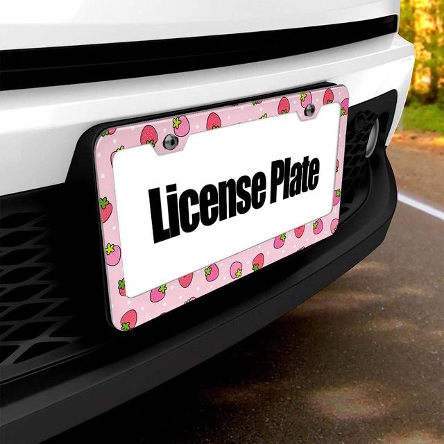 Sleek Black License Plate Frames (2 Pack) – Stainless Steel, Front & Rear Car Tag Cover