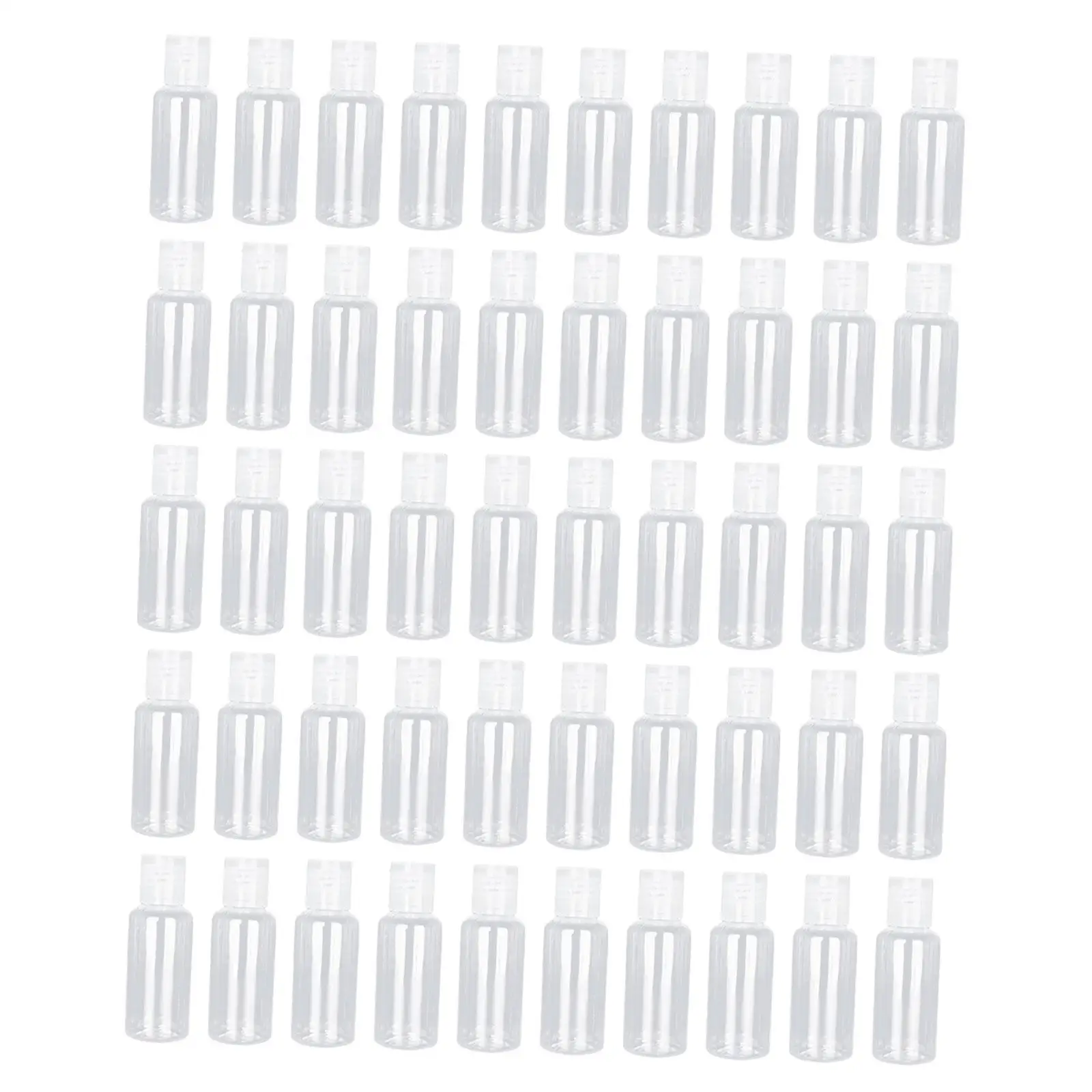 50x Cosmetic Bottle Empty Portable Travel Size Clear with Lid Empty Bottles