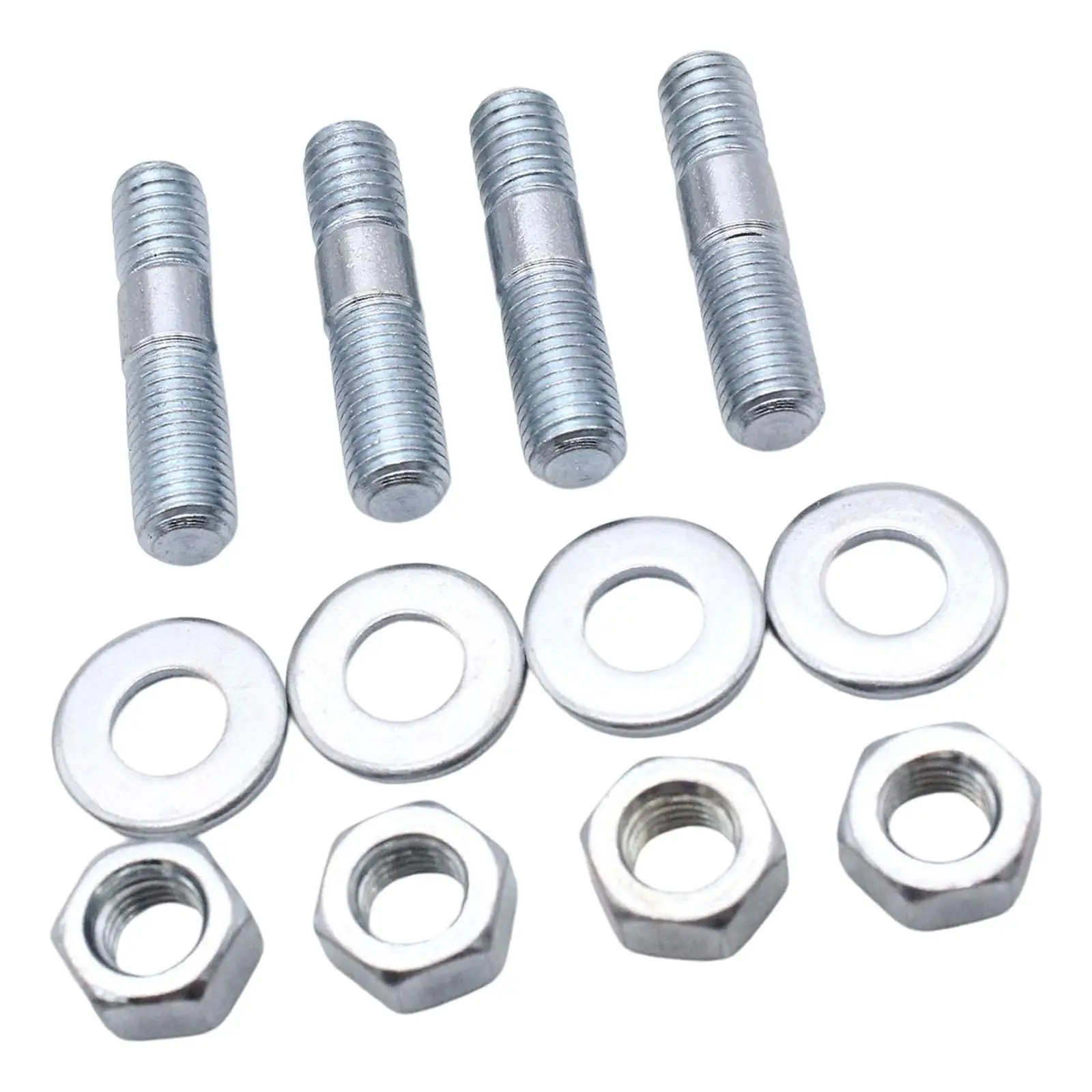 Carburetor Stud Kit 1 3/8 inch Carb Studs Kit Metal Carb Spacer Stud Kit Fit for Vehicle Parts Easy to Install Replace