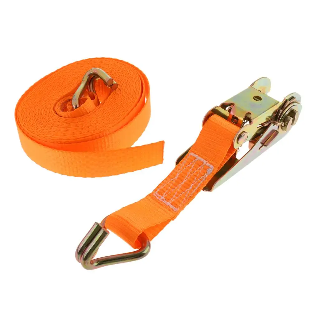 High Strength Orange Polyester 800KG  Trailer Lashing Ratchet Strap Webbing &  Hook  Accessories