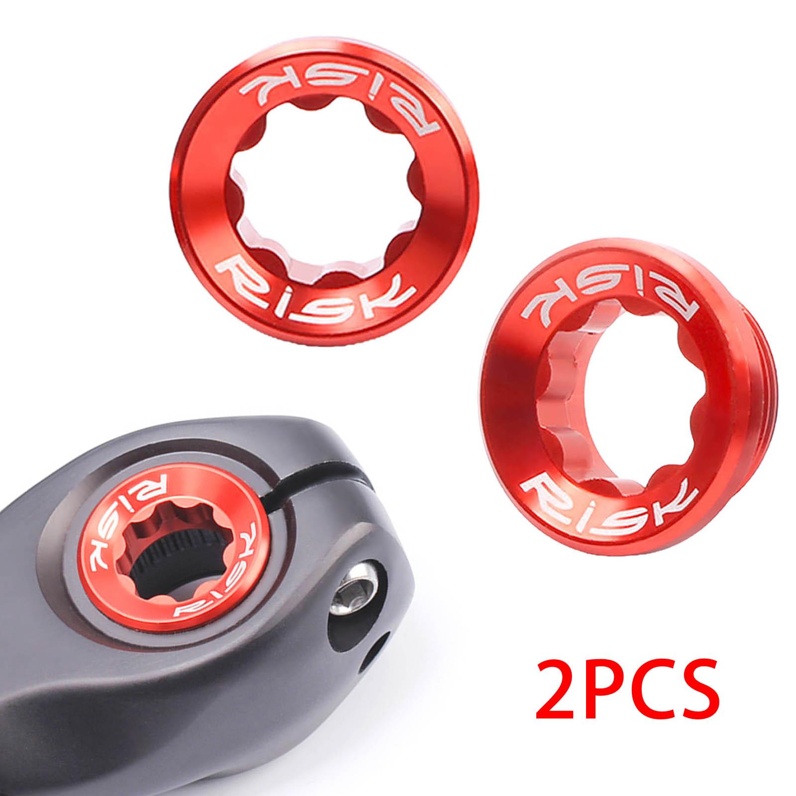 2Pcs Durable Crank Cover Screws Bolts Threads M20 Crankset Arm Fixing Bolt for Bottom Bracket Mountain Bike Crank Arm Fixing MTB