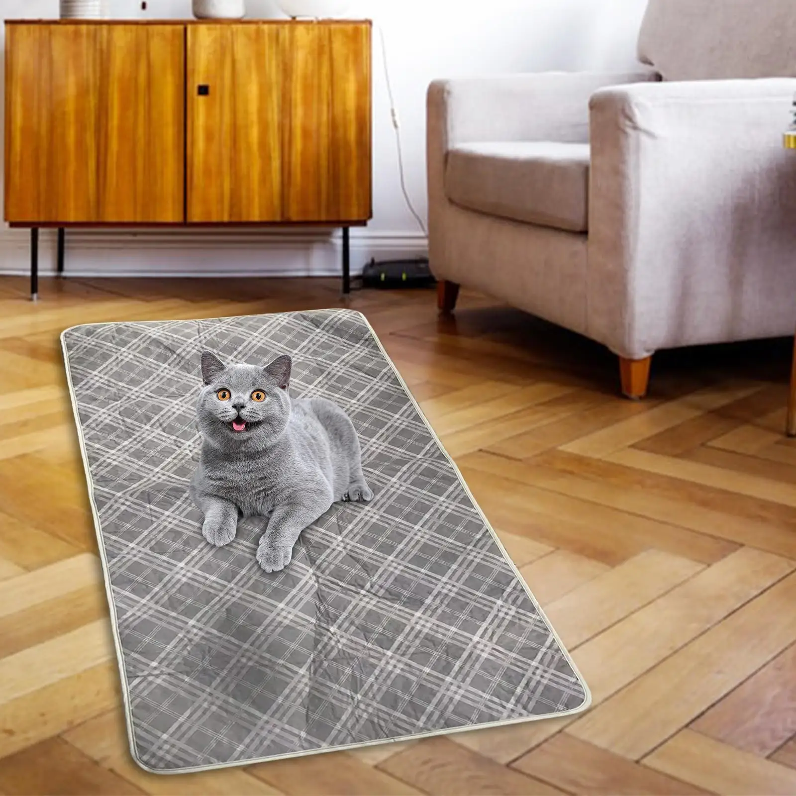 Pet Dog Pee Pad Mat Kitten Absorbent Pad Washable Reusable Cushion Blanket for Kennel Outdoor Crate Home Travel Sleeping Pad