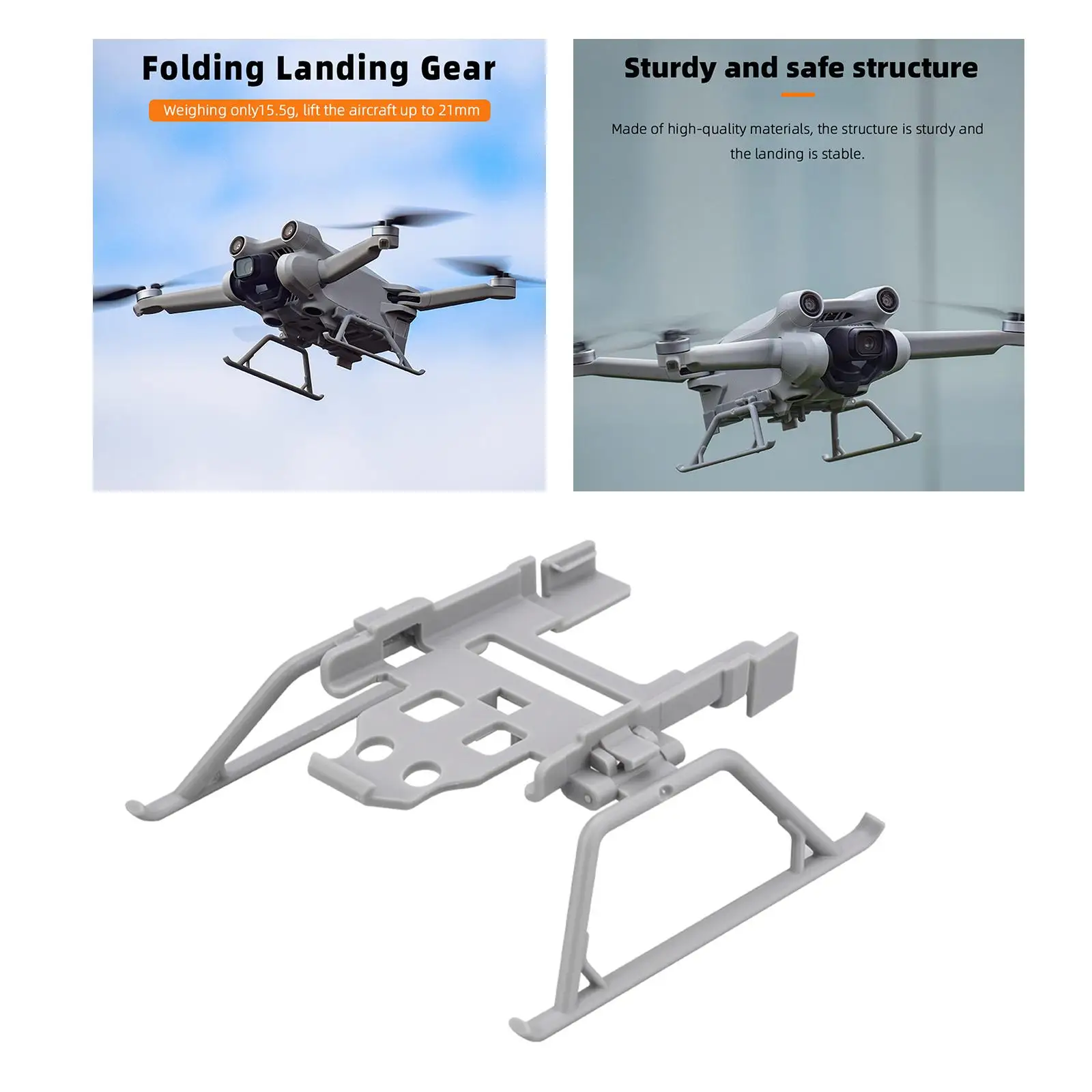 Foldable Landing Gear Leg Bracket Height Extender Protector Extensions Support Leg Height Extended Leg Drone Accessories