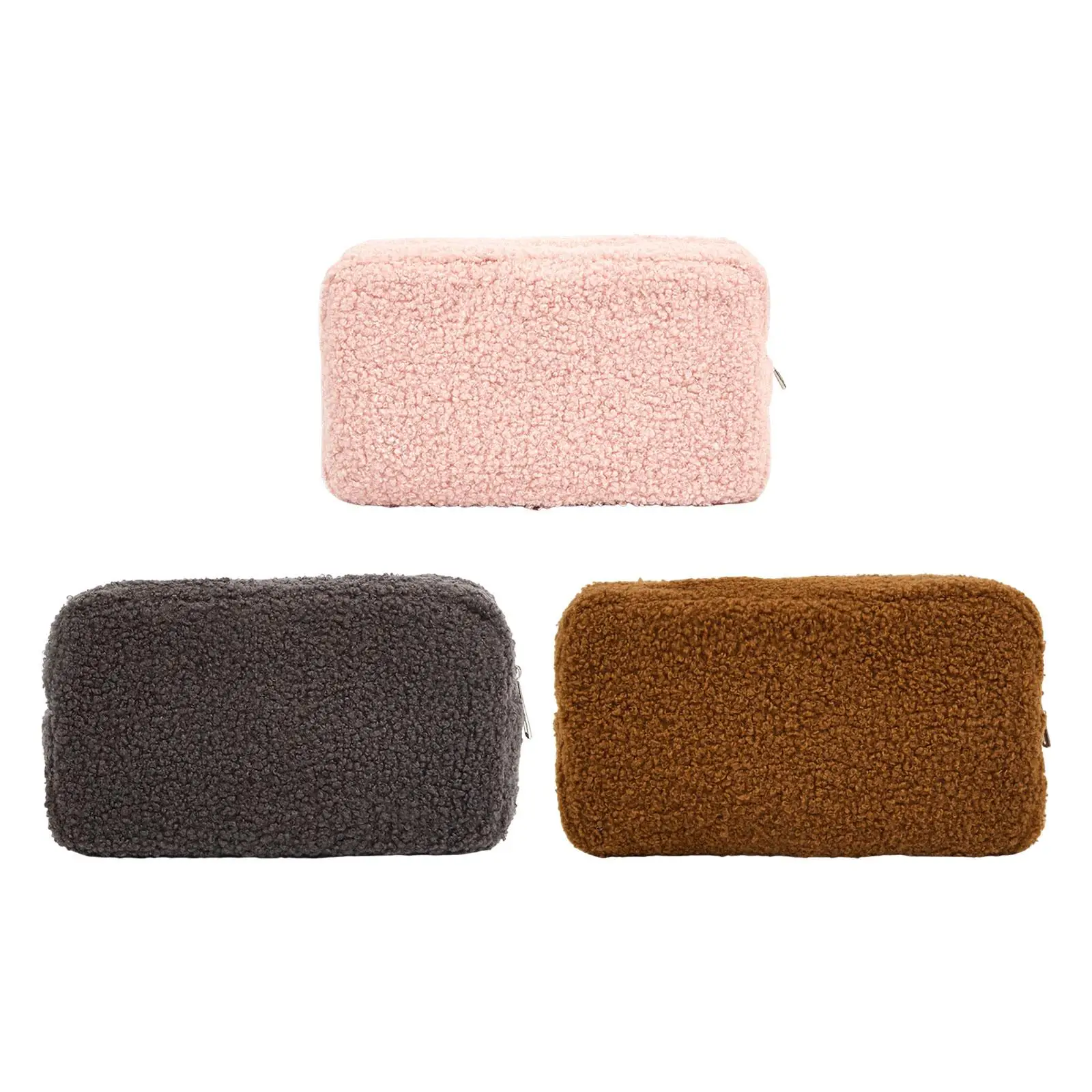 Cosmetic Storage Bag Plush Fabric Multifunctional Durable Cosmetic Pouch for Toiletries Cosmetics Traveling Business Trip Girls