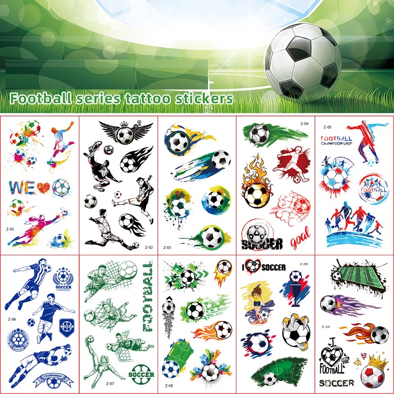 Best of 10PCS Temporary Tattoos For Children Football Soccer Fan Fake Tattoo Sticker Temporary Tattoo Sticker Sleeves Waterproof Man Kid Reviews & Tips