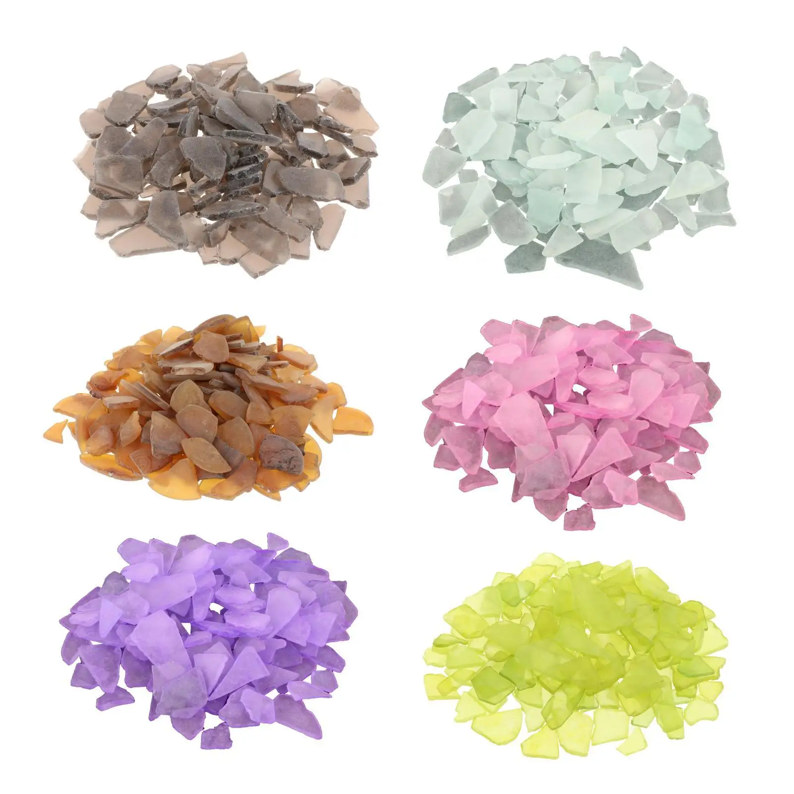 500G Sea Beach Glass Crushed Glass Sea Glass Bulk Seaglass Pieces Flat for Wedding DIY Art Craft Supplies Party Home Decoration