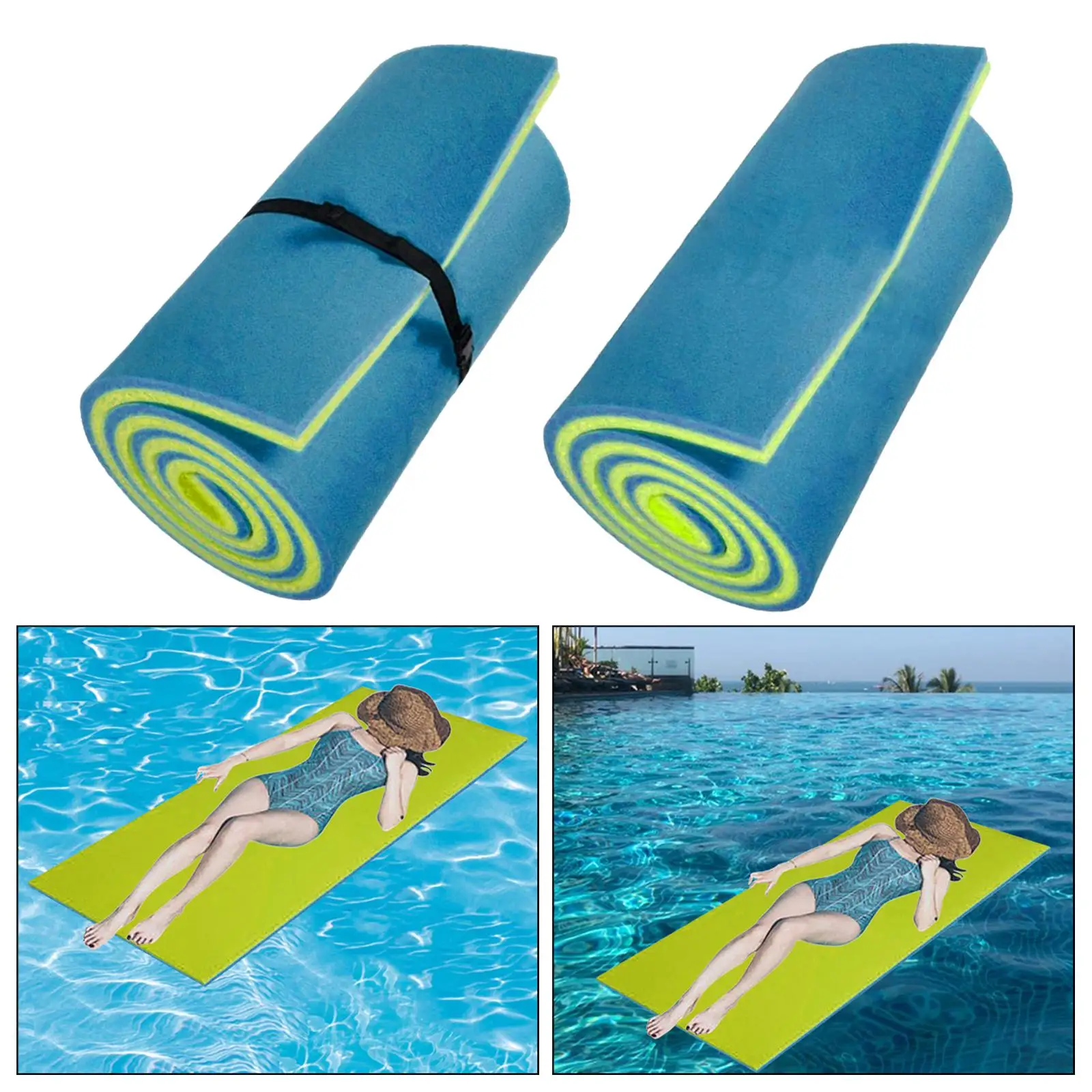 Water Floating Mat Floating Raft for Lounge Mattress Durable Relaxing Floating Pad Lounger Float for Party Outside Outdoor