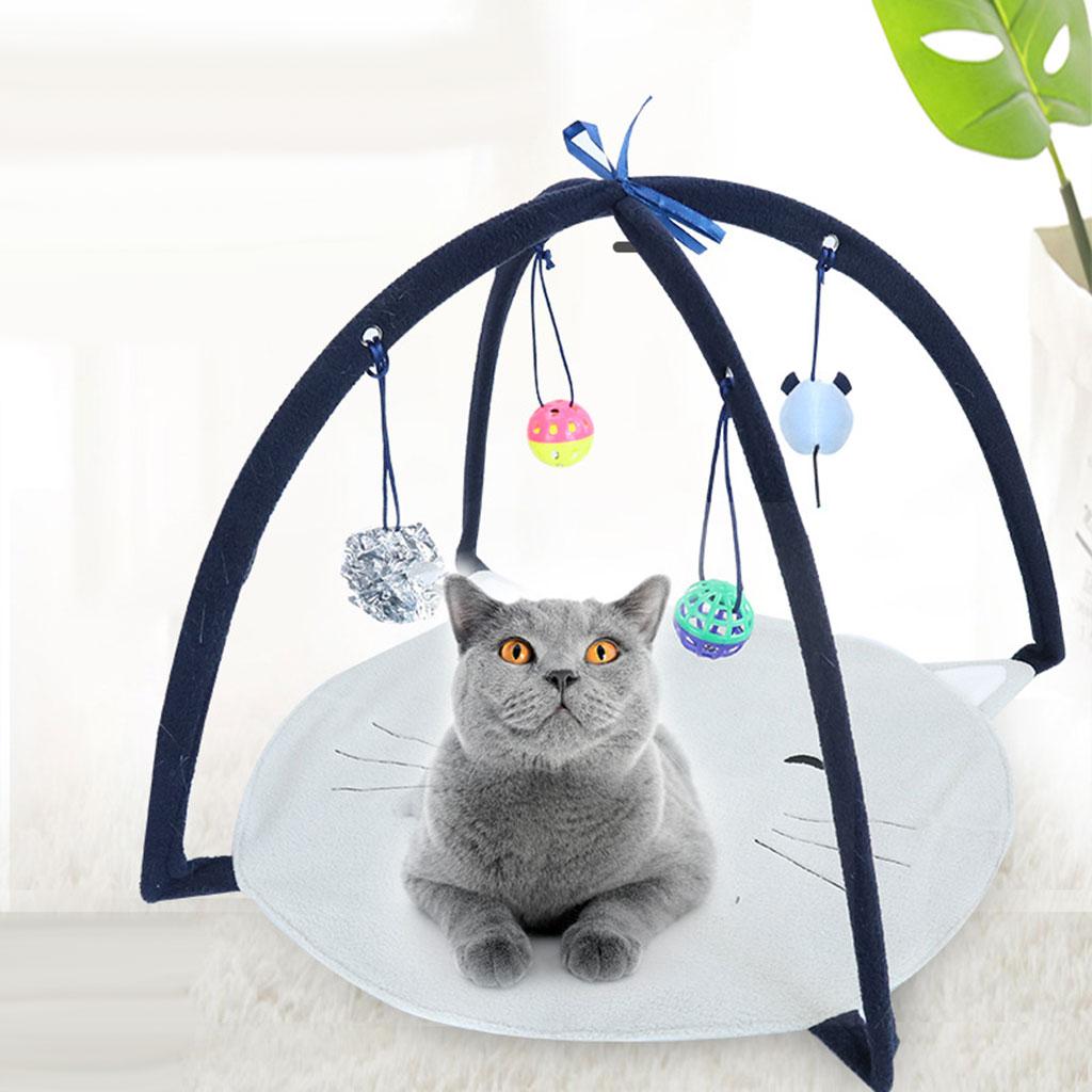 1PC Cat Play Tent Toys Mobile Comfortable Pet Sleeping Bells Bed Pad Mat