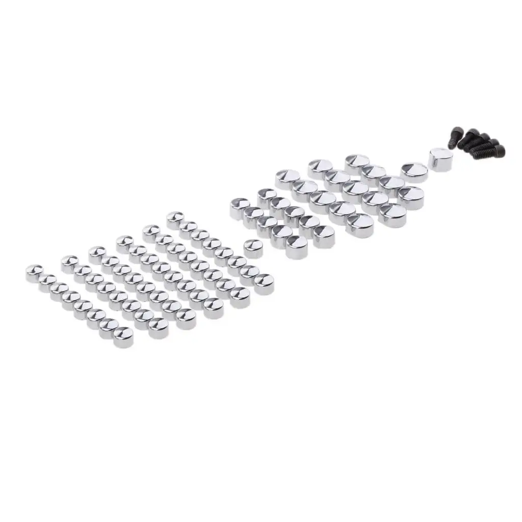 Chrome Bolts Toppers Caps Set for FL FX FXS 2007-2013