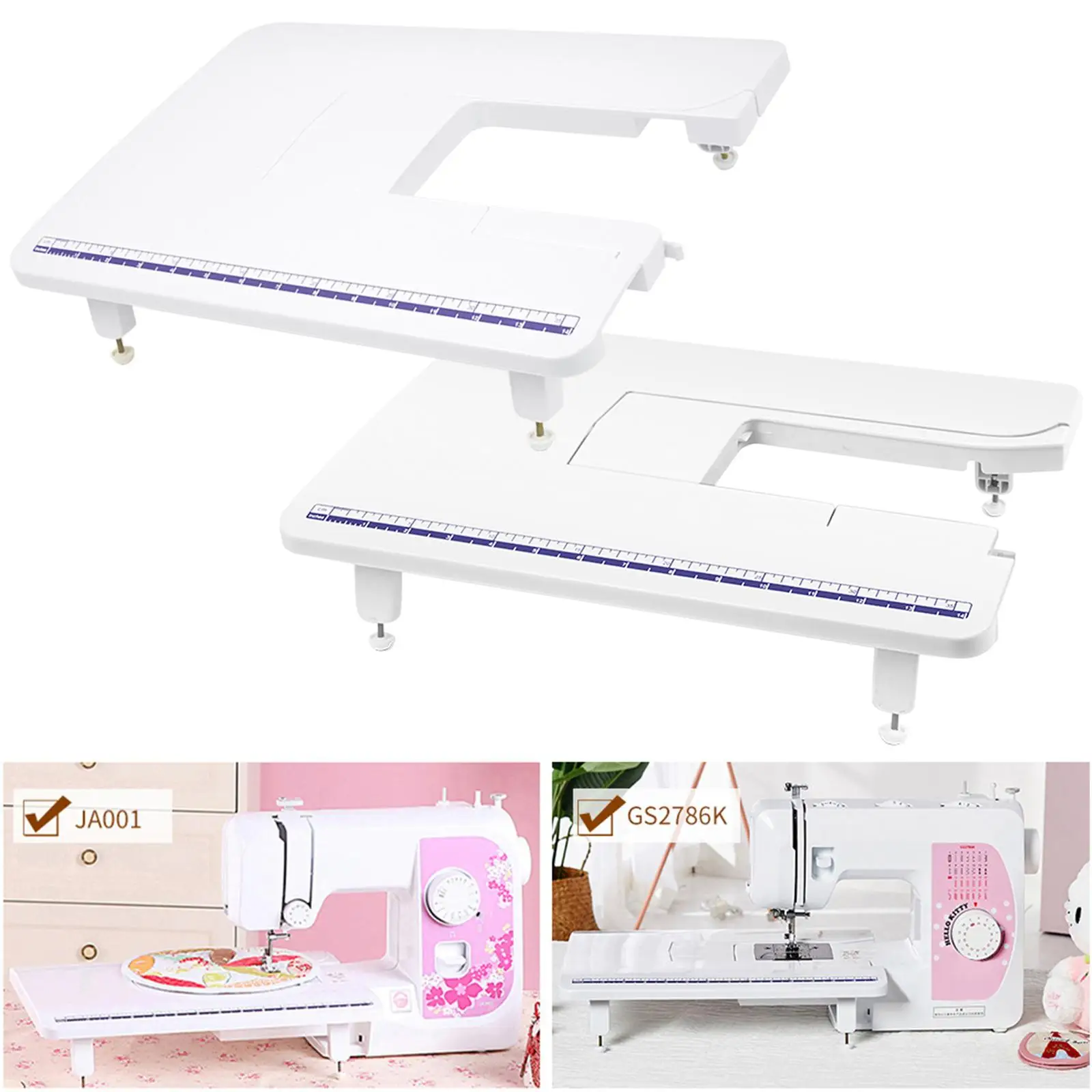 Heavy Duty Sewing Machine Wide Extension Table Plastic Sewing Machine Extension Table for Brother Household JA002 AS1450 GS2786K