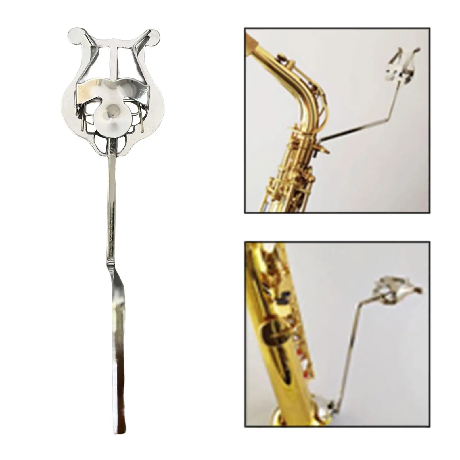 Portable Saxophone Sheet Music Clip Trumpet Marching Clamp Lyre Sheet Music Clip Holder for Sax Tenor Accessories Replacements