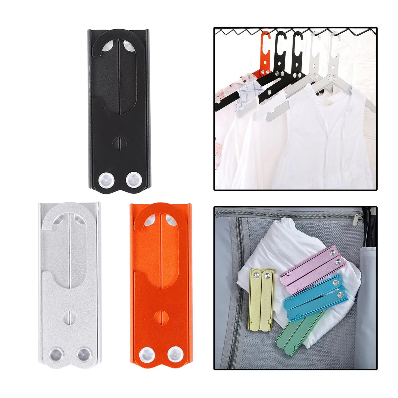 Travel Hangers Metal Foldable Clothes Drying Rack, Home Travelling Non Slip