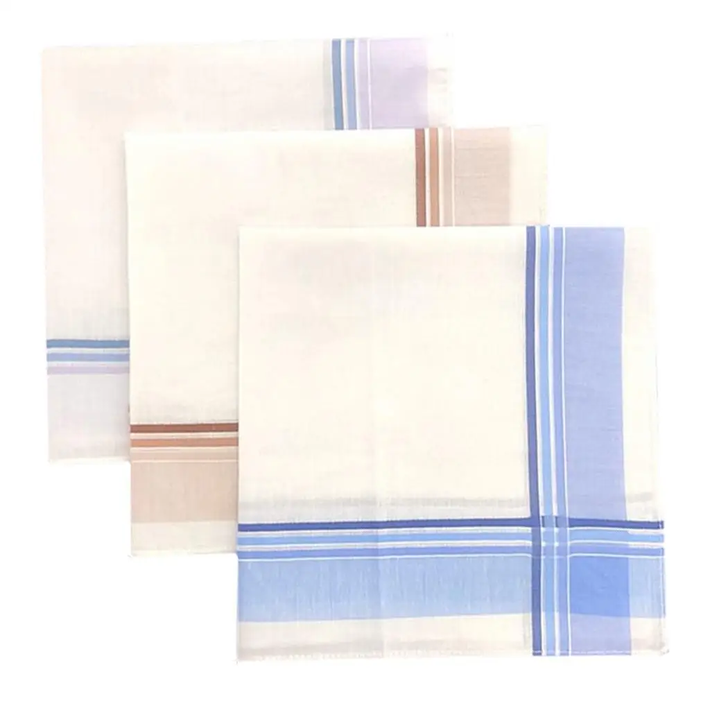 12 Men Women Handkerchief Men   Square  Handkerchief Made of Cotton