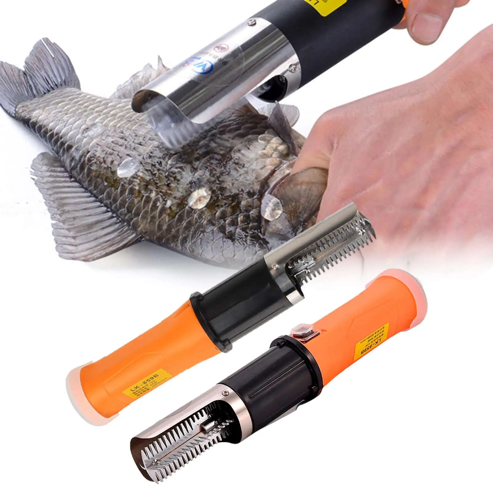 Cordless Fish Scaler 2000mAh Battery Seafood Tools Fish Scaler Remover for Restaurants