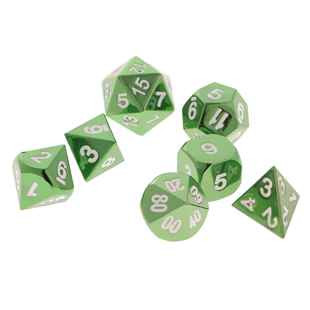 7Pcs 15mm Polyhedral Numberal Dice D4-D20 for D&D RPG  & Dragons Toy