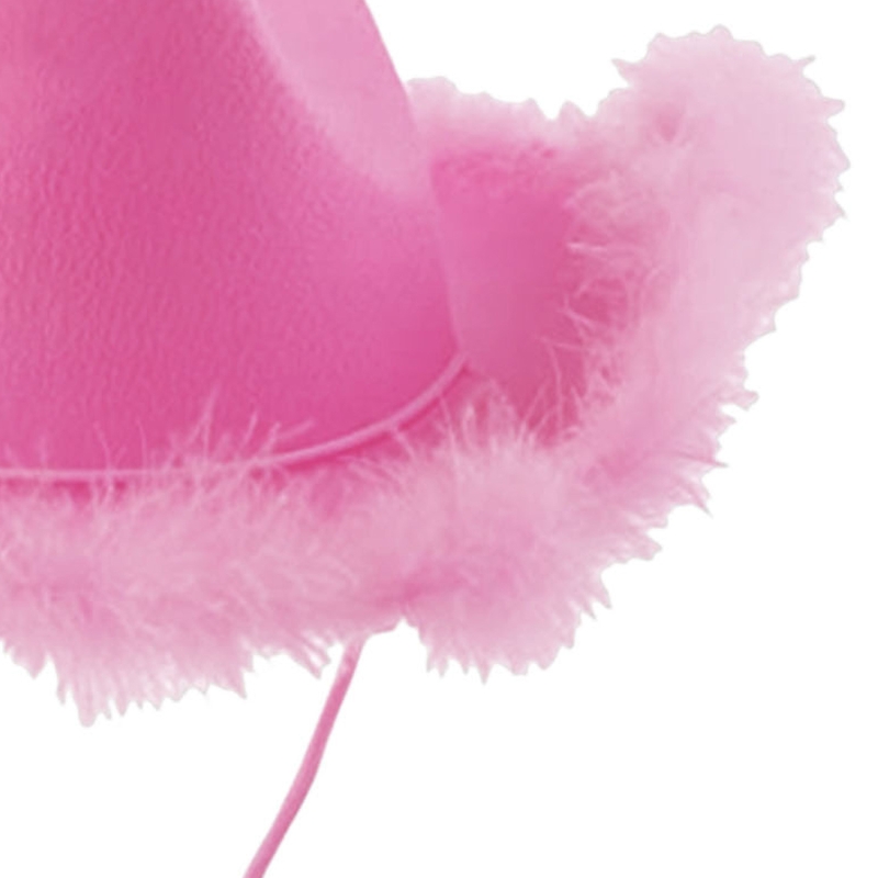 Western Style Feather Decor Felt Cowboy 
