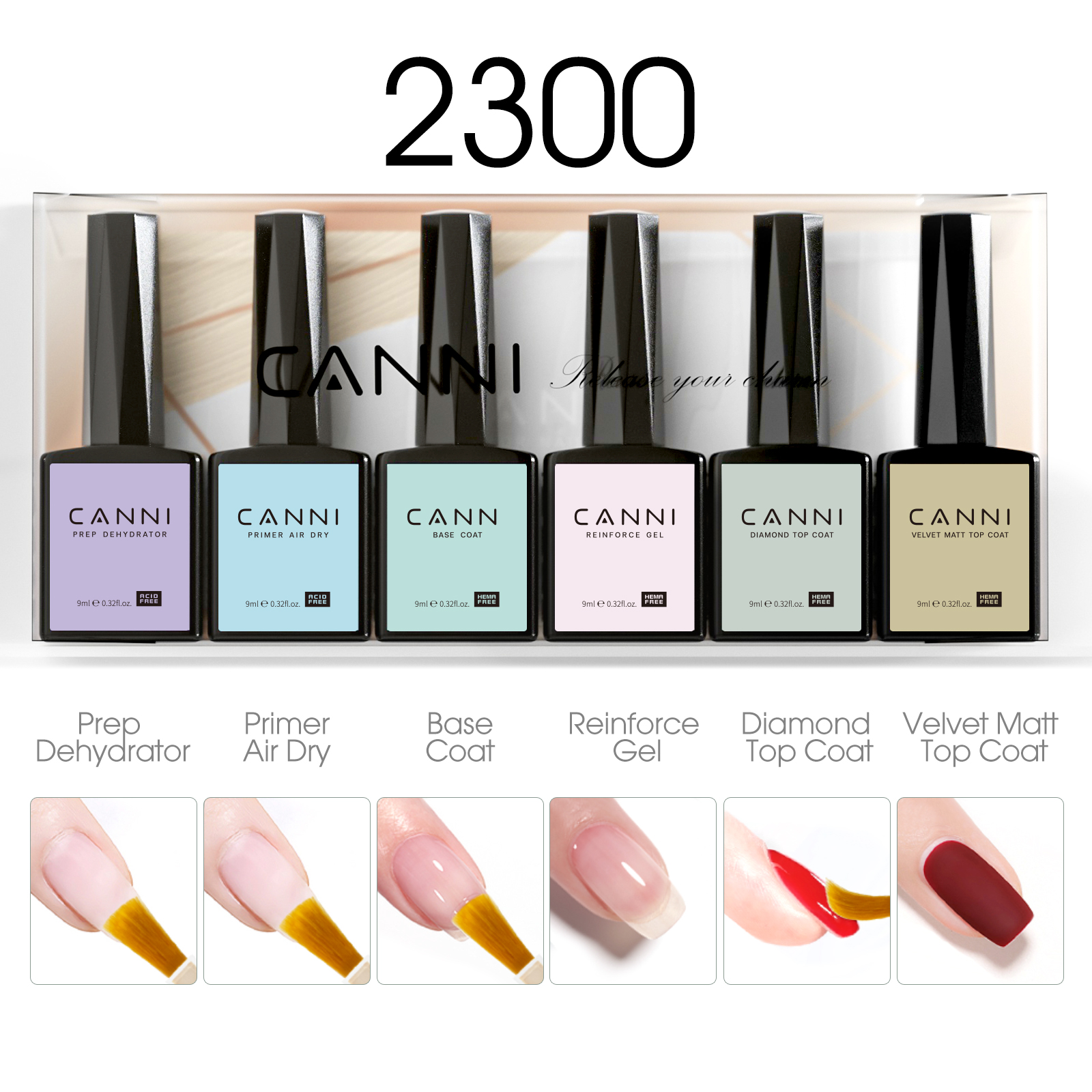 Best of CANNI Gel Nail Polish VIP Kit Gorgeous Color Full Coverage HEMA FREE Soak Off UV LED Semi Permanent Gel Varnish Winter Nails Reviews & Tips - Image 4