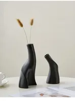Modern Handmade Ceramic Frosted Desktop Vase Flower Pot 12