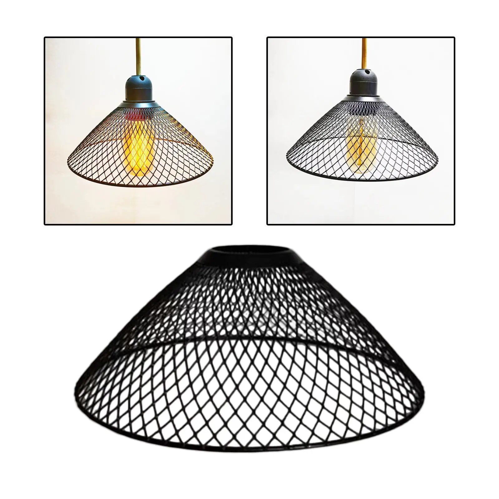 Metal Pendant Lamp Shade Hollow Out Ceiling Light Shade Pendant Light Cover for Home Living Room Cafe Kitchen Island Decoration