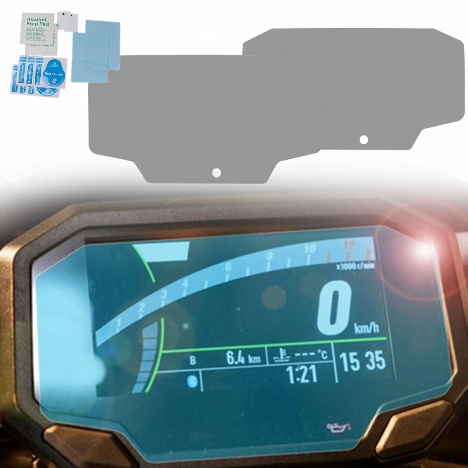 2 Pack Cluster Scratch Protection Clear Dashboard Protection Film Fit for Kawasaki Ninja 1000 SX ZX-10R Z650 Z   2020-2021